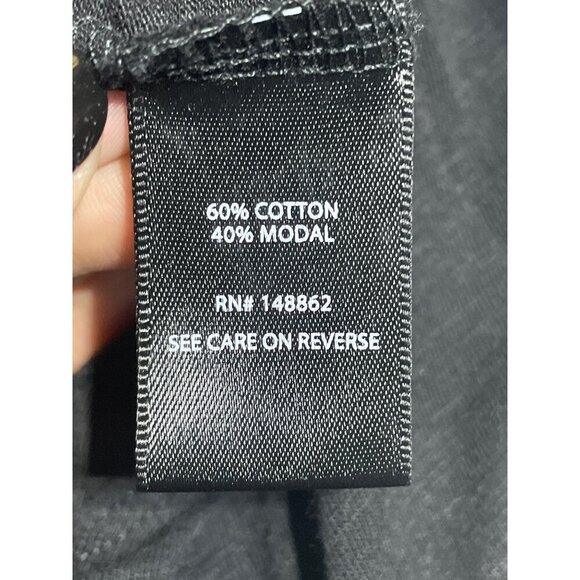 Torrid Women's Top Shirt V-Neck Short Sleeve Cotton Modal Black Size 3 - Picture 5 of 5